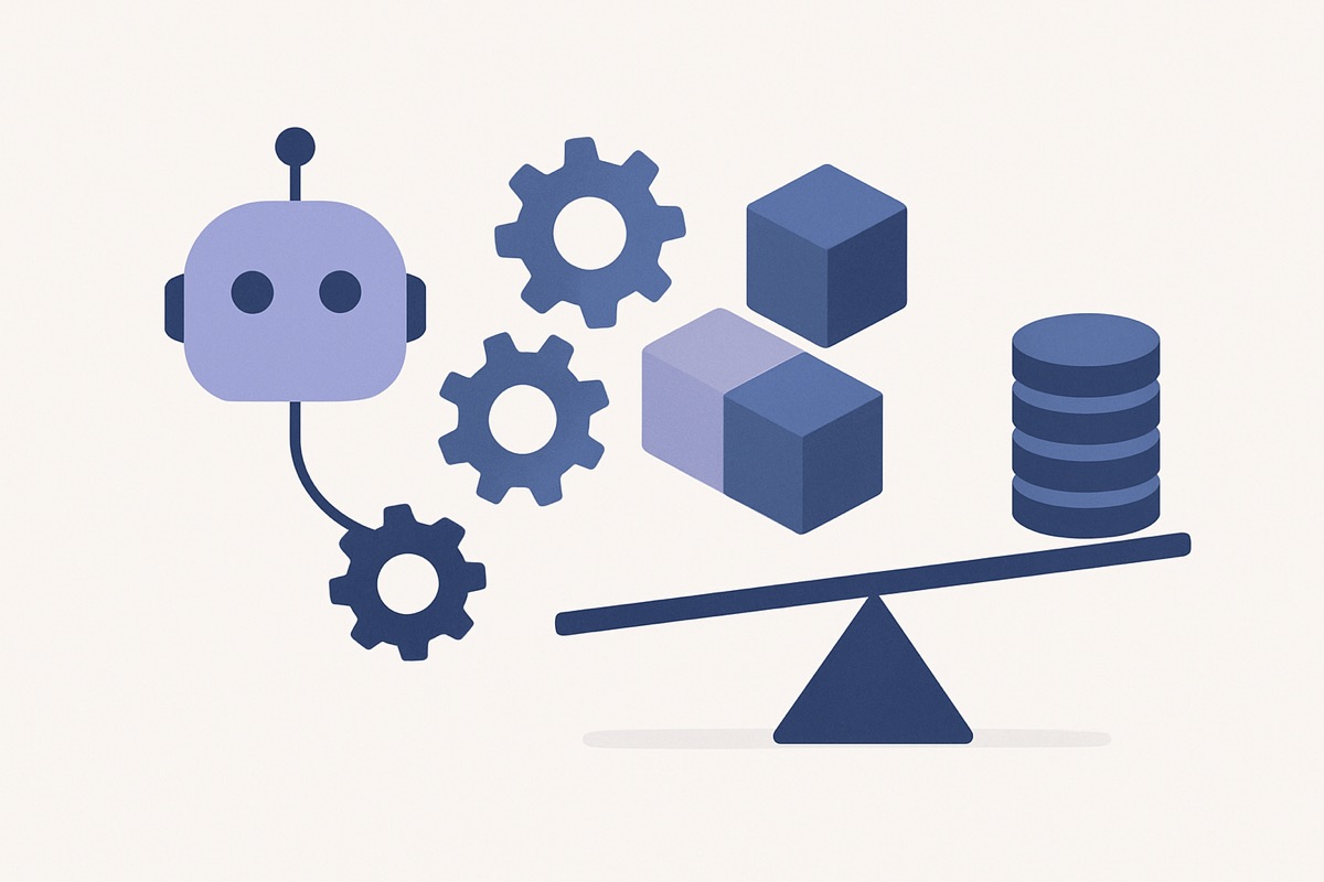 Conceptual graphic on the cost and value of building an AI agent